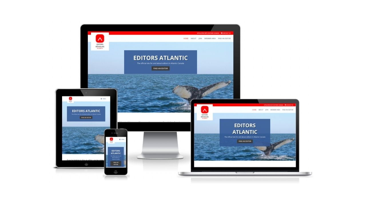 Editors Atlantic Responsive Website on different Screen Sizes